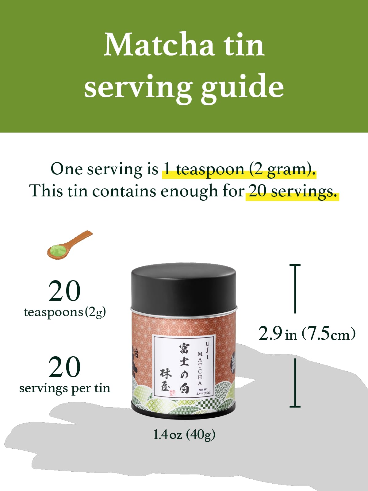 Amazon.com: KYOHAYASHIYA Matcha powder - Fuji - Kyoto Uji